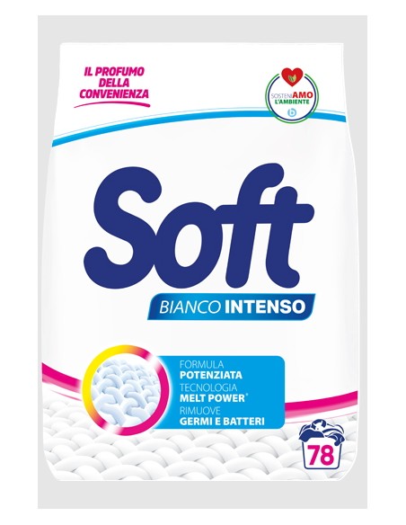 soft detersivo lavatrice in polvere busta 78 misurini 3.9kg - bianco splend.: tuttocasashop.live: prodotti per bucato e tessuti