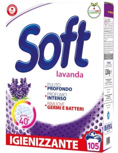 soft detersivo lavatrice in polvere fusto 105 misurini - lavanda: tuttocasashop.live: prodotti per bucato e tessuti