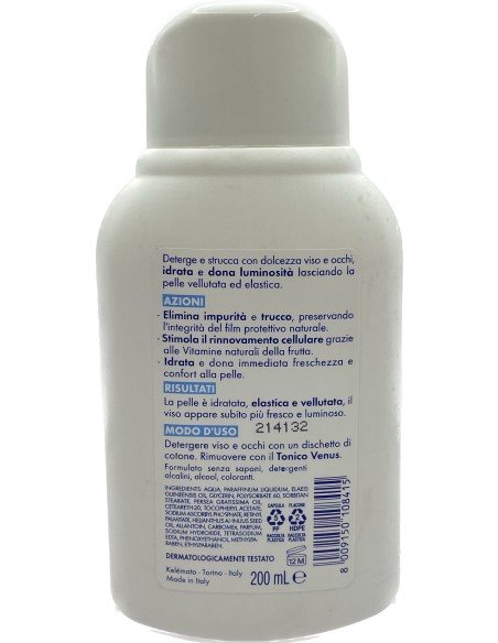 venus latte detergente per viso e occhi - 200ml - strucca deterge idrata: tuttocasashop.live: igiene e cura della persona