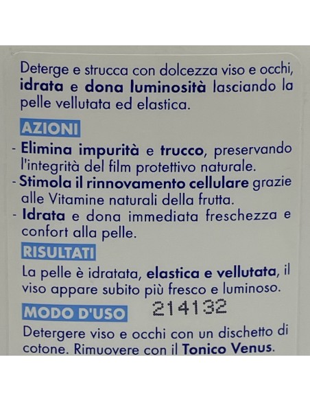 venus latte detergente per viso e occhi - 200ml - strucca deterge idrata: tuttocasashop.live: igiene e cura della persona