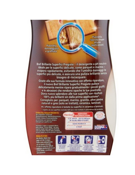 bref detergente liquido per pavimenti 125l - superfici pregiate: tuttocasashop.live: pulizia e cura della casa