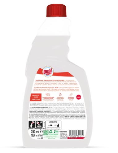 dual power sgrassatore universale spray 750ml - marsiglia - ricarica: tuttocasashop.live: pulizia e cura della casa