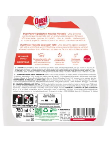 dual power sgrassatore universale spray 750ml - marsiglia - ricarica: tuttocasashop.live: pulizia e cura della casa