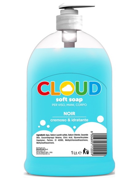 cloud sapone liquido - 1 litro - con erogatore - noir: tuttocasashop.live: igiene e cura della persona
