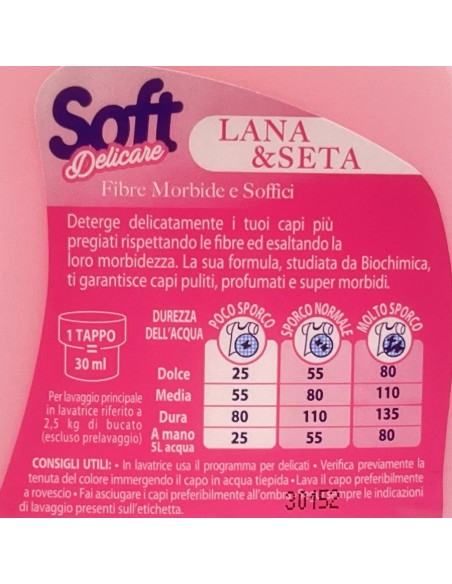 soft detersivo liquido per capi delicati 1 litro - 16 lavaggi - classico: tuttocasashop.live: prodotti per bucato e tessuti