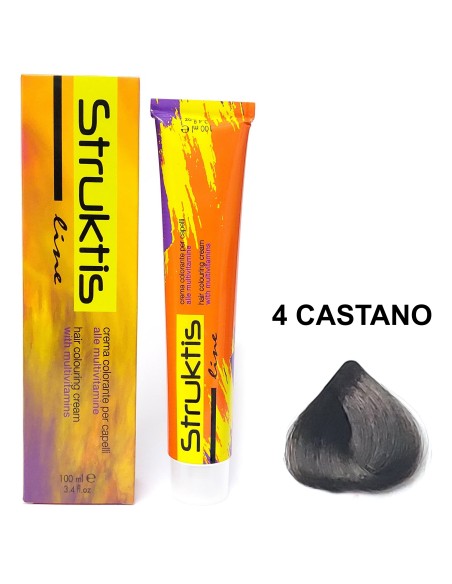struktis crema colorante 100ml - 4 castano: tuttocasashop.live: igiene e cura della persona