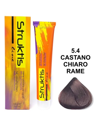 struktis crema colorante 100ml - 5.4 castano chiaro rame: tuttocasashop.live: igiene e cura della persona