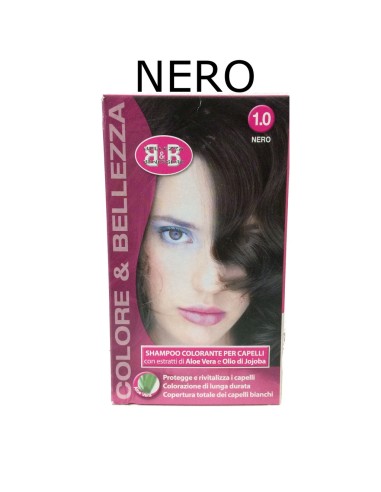 b&b bellezza benessere shampoo colorante capelli - n. 1 nero: tuttocasashop.live: igiene e cura della persona