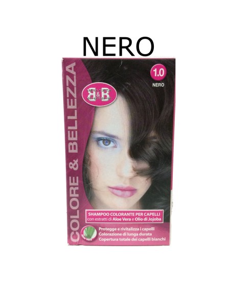 b&b bellezza benessere shampoo colorante capelli - n. 1 nero: tuttocasashop.live: igiene e cura della persona