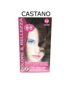 b&b bellezza benessere shampoo colorante capelli - n. 4 castano: tuttocasashop.live: igiene e cura della persona