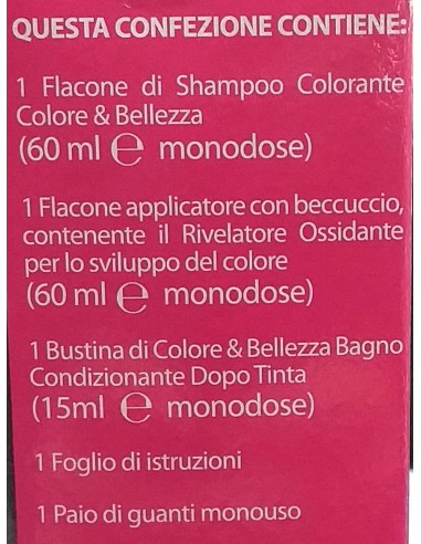 b&b bellezza benessere shampoo colorante capelli - n. 4 castano: tuttocasashop.live: igiene e cura della persona