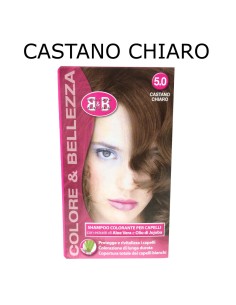 b&b bellezza benessere shampoo colorante capelli - n. 5 castano chiaro: tuttocasashop.live: igiene e cura della persona