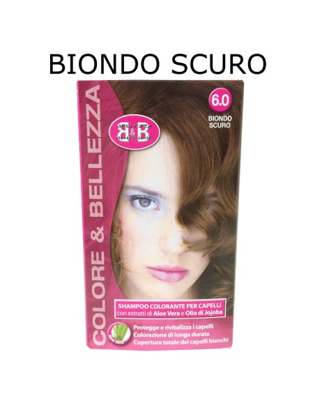 b&b bellezza benessere shampoo colorante capelli - n. 6 biondo scuro: tuttocasashop.live: igiene e cura della persona