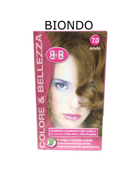 b&b bellezza benessere shampoo colorante capelli - n. 7 biondo: tuttocasashop.live: igiene e cura della persona