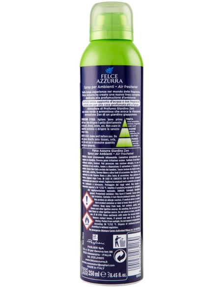 felce azzurra aria di casa deodorante - spray 250ml - giardino zen: tuttocasashop.live: pulizia e cura della casa