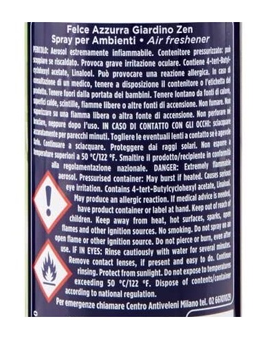 felce azzurra aria di casa deodorante - spray 250ml - giardino zen: tuttocasashop.live: pulizia e cura della casa