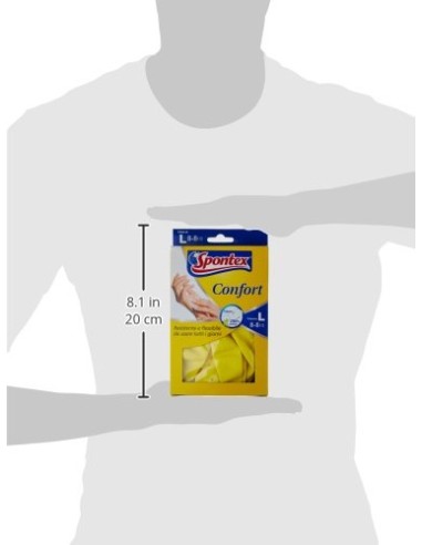 spontex multi guanti gomma felpati taglia l 8.5 grande: tuttocasashop.live: pulizia e cura della casa