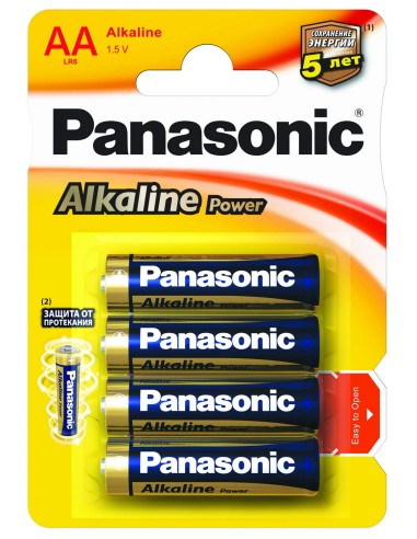 panasonic pile formato aa stilo alcaline 1.5v - 4 pezzi: tuttocasashop.live: altro - bazar