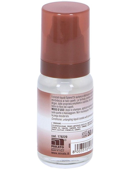 splend'or cristalli per capelli - 50ml - districante - olio mandorle e argan: tuttocasashop.live: igiene e cura della persona