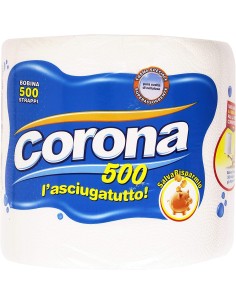 corona carta ascigatutto casa e multiuso - bobina da 500 strappi: tuttocasashop.live: carta & monouso