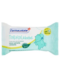 farmacotone natural bebe' 72 salviette detergenti aloe vera e olio mandorla: tuttocasashop.live: igiene e cura della persona