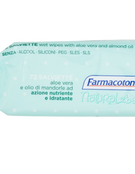 farmacotone natural bebe' 72 salviette detergenti aloe vera e olio mandorla: tuttocasashop.live: igiene e cura della persona
