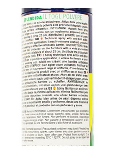 splendida il toglipolvere spray - 300ml - antistatico: tuttocasashop.live: pulizia e cura della casa