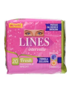 lines intervallo assorbenti proteggislip 20pz ripiegati fresh: tuttocasashop.live: igiene e cura della persona