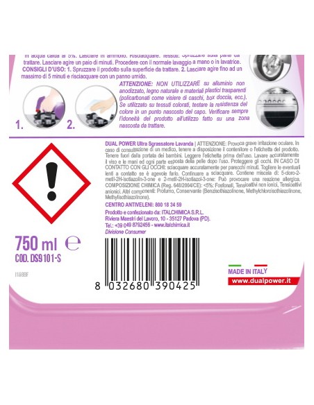 dual power sgrassatore universale spray 750ml - lavanda - ricarica: tuttocasashop.live: pulizia e cura della casa