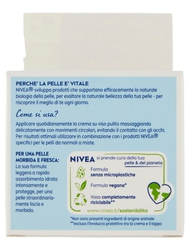 nivea crema viso 50ml - rinfrescante - per pelli normali o miste: tuttocasashop.live: igiene e cura della persona