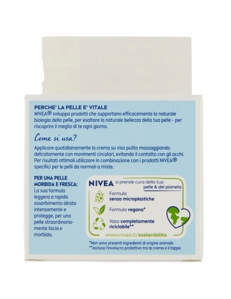 nivea crema viso 50ml - rinfrescante - per pelli normali o miste: tuttocasashop.live: igiene e cura della persona