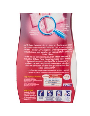 bref detergente liquido per pavimenti 125l - floral euphoria: tuttocasashop.live: pulizia e cura della casa