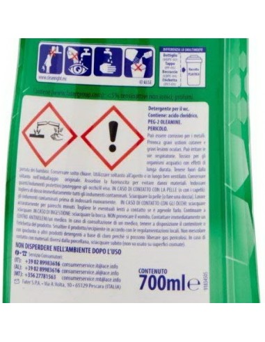 ace wc gel detergente - 700ml - verde - disincrostante - igienizzante: tuttocasashop.live: pulizia e cura della casa