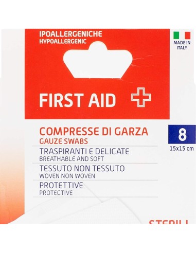 setablu compresse di garza per medicazione - 15x15cm - 8 pezzi: tuttocasashop.live: igiene e cura della persona