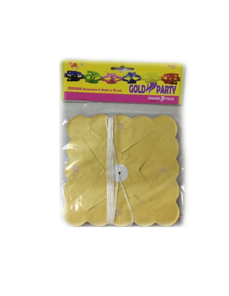 gold party festone carta 15cm 4m: tuttocasashop.live: carta & monouso