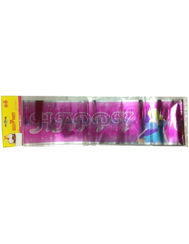 gold party banner laminato 13cm 1.8m: tuttocasashop.live: carta & monouso