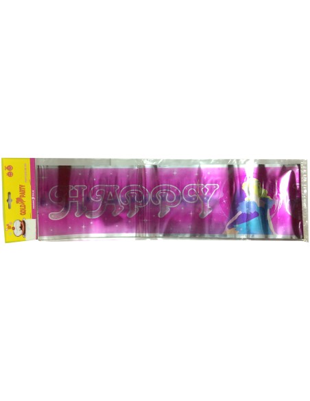 gold party banner laminato 13cm 1.8m: tuttocasashop.live: carta & monouso