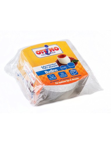 ottimo vaschetta alluminio formato budino o muffin - 10 pezzi: tuttocasashop.live: carta & monouso