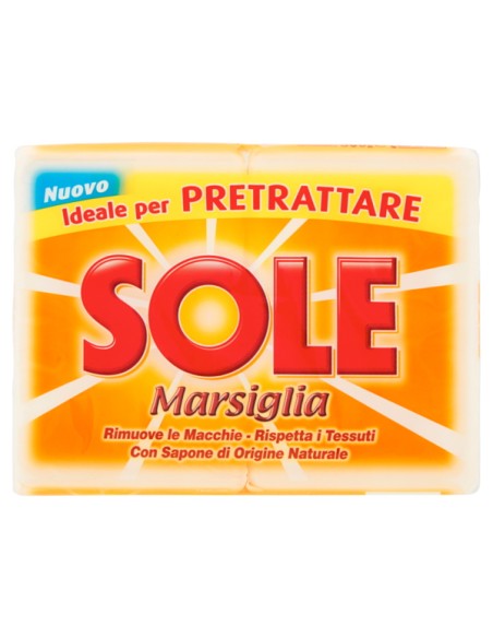sole sapone da bucato - 2 pezzi - 500g - marsiglia - bianco: tuttocasashop.live: prodotti per bucato e tessuti