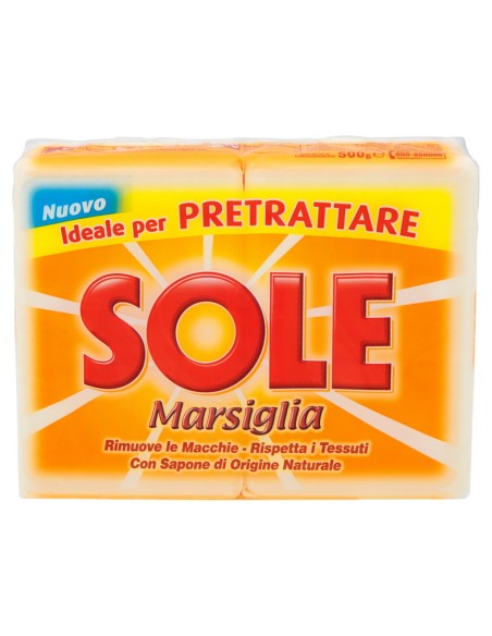 sole sapone da bucato - 2 pezzi - 500g - marsiglia - bianco: tuttocasashop.live: prodotti per bucato e tessuti