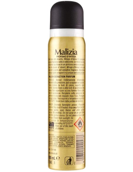 malizia deodorante spray donna - 100ml - mirage d'amour: tuttocasashop.live: igiene e cura della persona