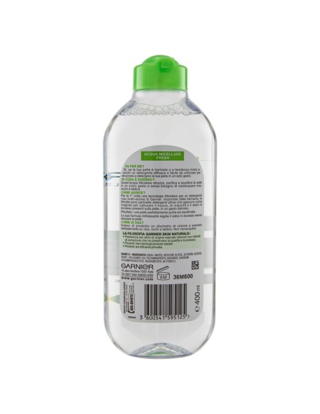 garnier skin active acqua micellare - 400ml - pelli normali o miste: tuttocasashop.live: igiene e cura della persona