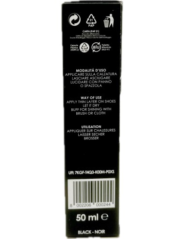 bright lucido per scarpe in crema - tubo da 50ml - nero: tuttocasashop.live: prodotti per bucato e tessuti