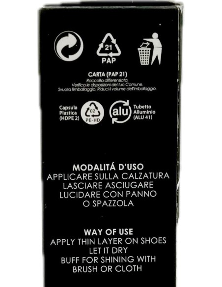 bright lucido per scarpe in crema - tubo da 50ml - nero: tuttocasashop.live: prodotti per bucato e tessuti
