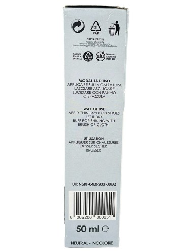 bright lucido per scarpe in crema - tubo da 50ml - neutro: tuttocasashop.live: prodotti per bucato e tessuti