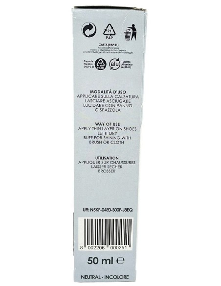bright lucido per scarpe in crema - tubo da 50ml - neutro: tuttocasashop.live: prodotti per bucato e tessuti