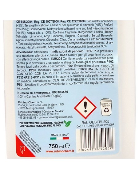 ole' oies ressenza deodorante multiuso igienizzante 750ml - blue: tuttocasashop.live: pulizia e cura della casa