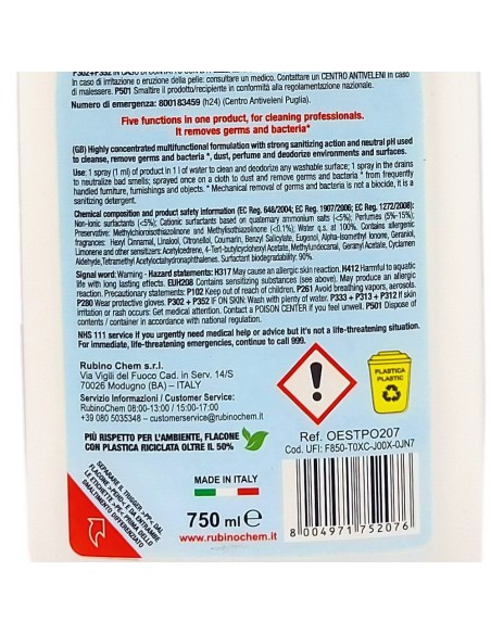 ole' oies ressenza deodorante multiuso igienizzante 750ml - porpora: tuttocasashop.live: pulizia e cura della casa