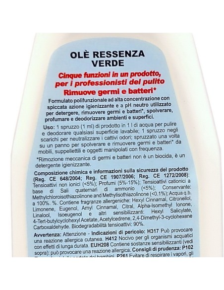 ole' oies ressenza deodorante multiuso igienizzante 750ml - verde: tuttocasashop.live: pulizia e cura della casa