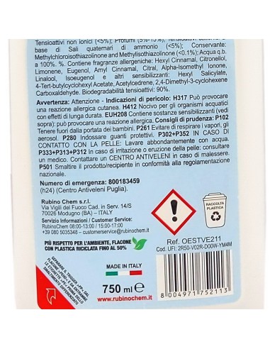 ole' oies ressenza deodorante multiuso igienizzante 750ml - verde: tuttocasashop.live: pulizia e cura della casa